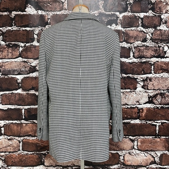Gianni Bini Jacket Women's 10 Black White Houndstooth Collared Blazer Career - Picture 12 of 17